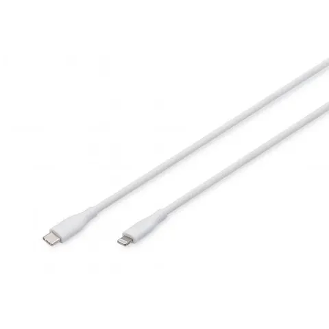 DIGITUS USB 2.0 Kabel Typ C-Lightning Silikon 2m weiß – Bild 2