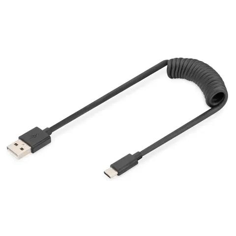 Digitus USB 2.0 - USB - A auf USB - C Spiralkabel – Bild 3