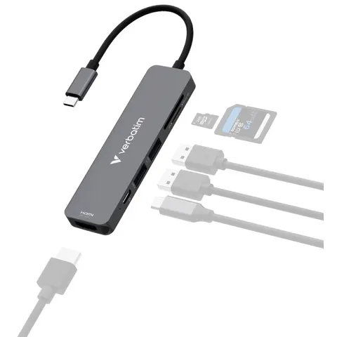 verbatim Multiport-Adapter Essentials 32156 – Grau – Bild 4