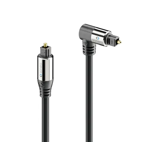 SONERO Lichtleiter-Kabel, 1 m, schwarz, 1x90° Stecker – Bild 2