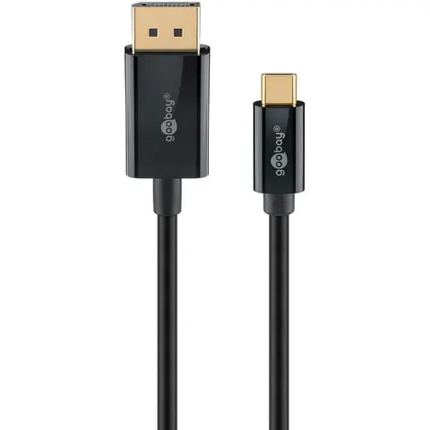 goobay USB-C/DP Kabel 3m schwarz – Bild 2