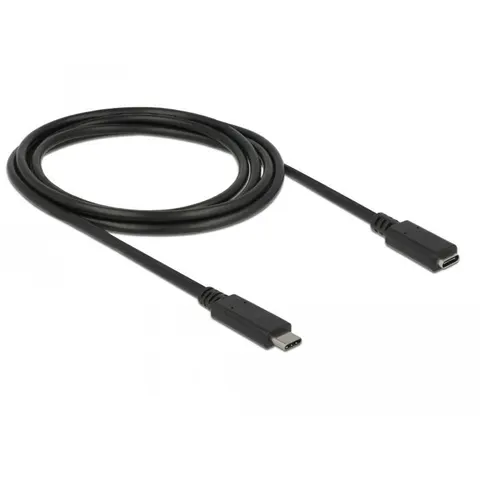Delock USB-C Verlängerung 2m – Schwarz – Bild 3