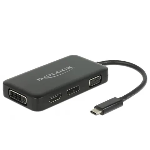 DELOCK Adapter USB Type-C > VGA/HDMI/DVI – Schwarz – Bild 3