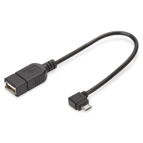 DIGITUS USB 2.0 Adapterkabel, Micro USB-B - USB-A, 0,15 m – Bild 2