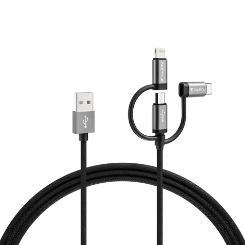 VARTA Ladekabel Speed Charge & Sync cable 3in1, 2 m – Bild 4
