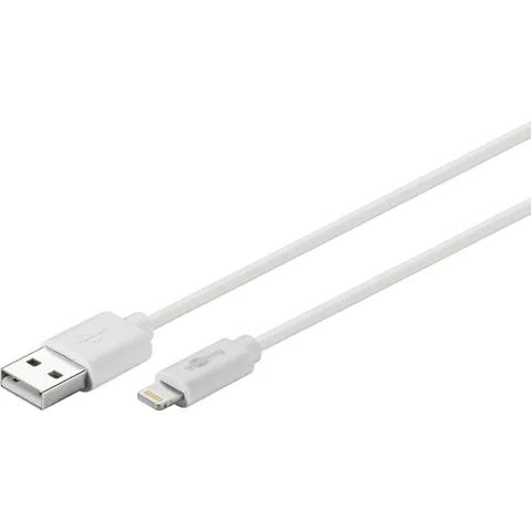 goobay Lightnin/USB-Kabel 72907 2 m – Weiß – Bild 3