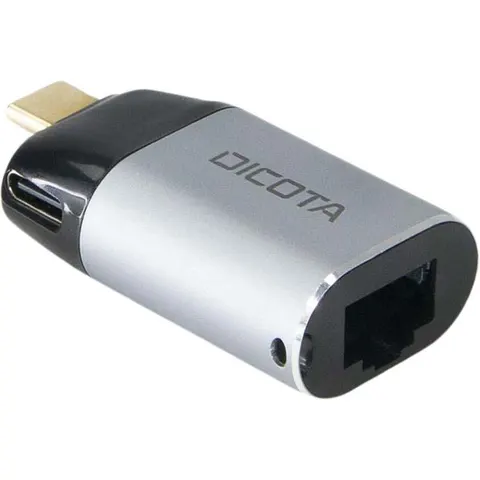 DICOTA Mini-Adapter USB-C zu Ethernet mit Power Delivery – Bild 2