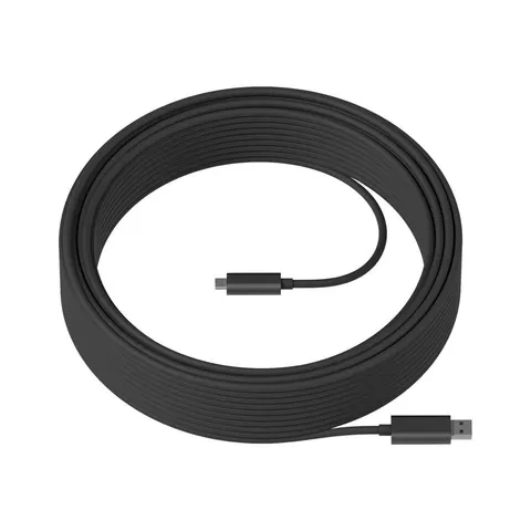 Logitech USB-Kabel von USB Typ-A zu USB-C (10m, schwarz) – Bild 2