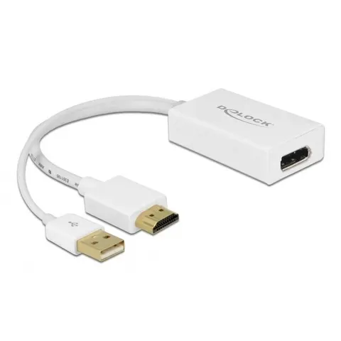 DeLOCK Adapter HDMI-A zu DisplayPort 1.2 weiß – Bild 2