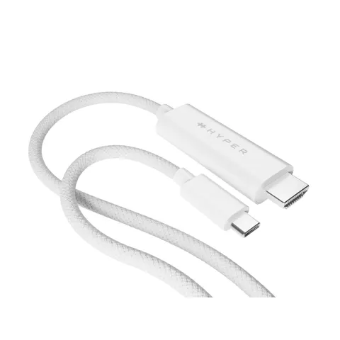 Hyper® USB-C zu HDMI Kabel 2,5m – Weiß – Bild 2