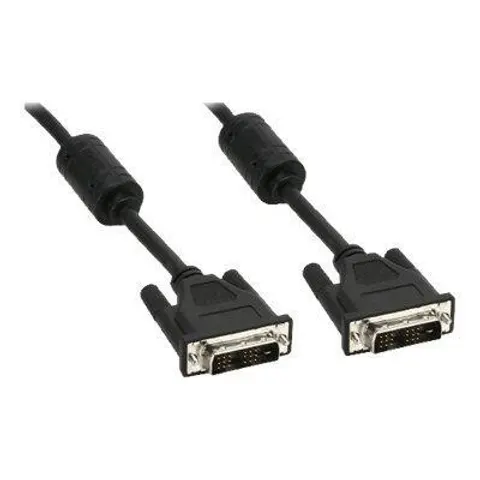 InLine® DVI-D Kabel, digital 18+1 Stecker / Stecker, Single Link, 2 Ferrite, 3m – Schwarz – Bild 2