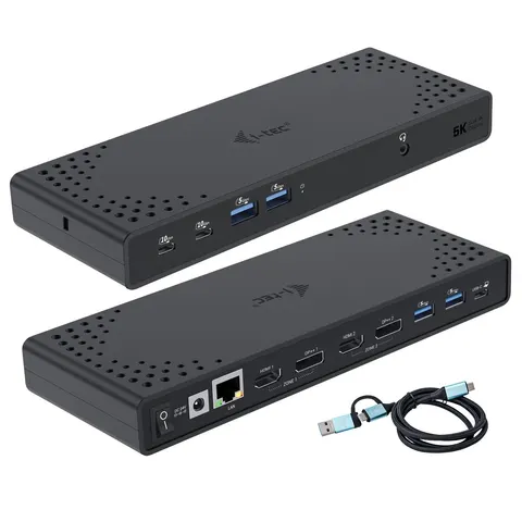 I-TEC USB3.0/USB-C/Thunderbolt DualDS+PD – Schwarz – Bild 2