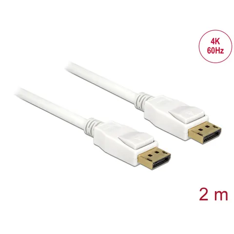 Delock DP1.2-Kabel 2m weiß – Bild 4