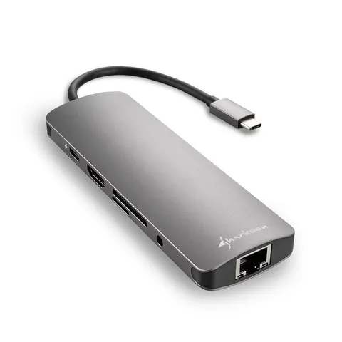 Sharkoon USB 3.0 Type C Combo Adapter – Grau – Bild 2