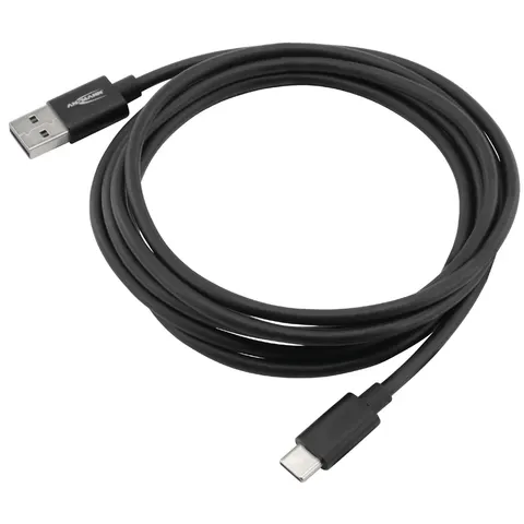 ANSMANN Daten- & Ladekabel, USB-A - USB-C, 2,0 m, schwarz – Bild 2