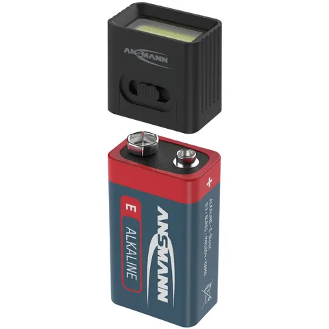 ANSMANN Mini-LED-Leuchte ACTION mit 9V Batterie, schwarz – Bild 2