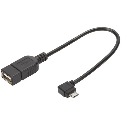 DIGITUS USB 2.0 Adapterkabel, Micro USB-B - USB-A, 0,15 m – Bild 3