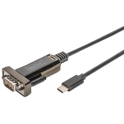 DIGITUS USB 2.0 Adapter, USB-C - RS232, schwarz – Bild 2