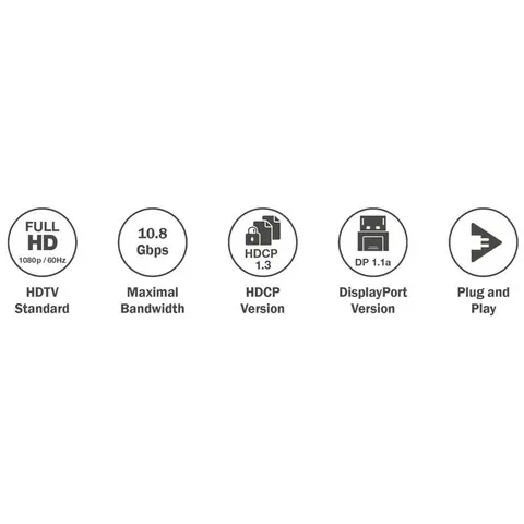 Digitus DisplayPort Adapterkabel, DP auf DVI-D – Bild 3