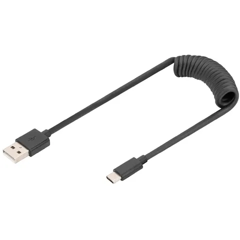 Digitus USB 2.0 - USB - A auf USB - C Spiralkabel – Bild 4