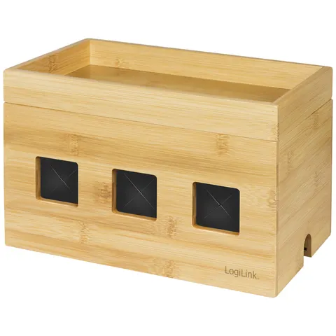 LogiLink Kabelbox, aus Bambus – Bild 2