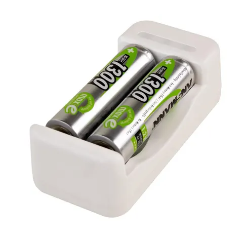 ANSMANN Ladegerät , Basic II, , mit 2 x AA Akkus 1.300 mAh – Bild 2