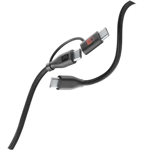 USB-C auf USB-C Kabel Data Cable 1,5 m USB Typ-C Data Security Black (61337) – Bild 2