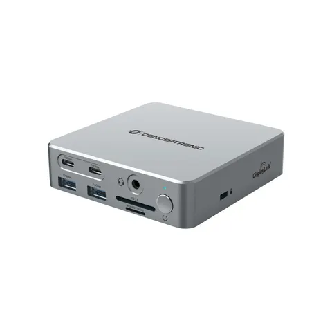 CONCEPTRONIC 15-1 Dock USB-C->2xHDMI/2xUSB-C/4xUSB-A/+80W si – Bild 2
