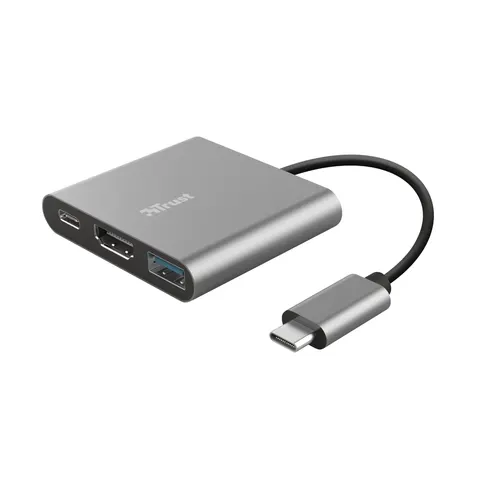 Trust DALYX 3-IN-1 USB-C Adapter – Silber – Bild 2