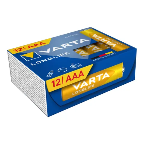 VARTA Longlife AAA Cube Pack12 – gelb – Bild 3