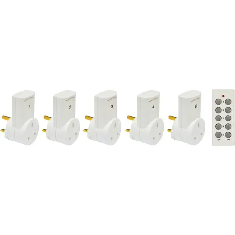 Eagle 5 Way Remote Control Mains Socket Set – image 2