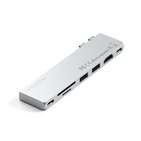 Satechi USB-C Pro Hub Slim Adapter Silver – Silber – Bild 3