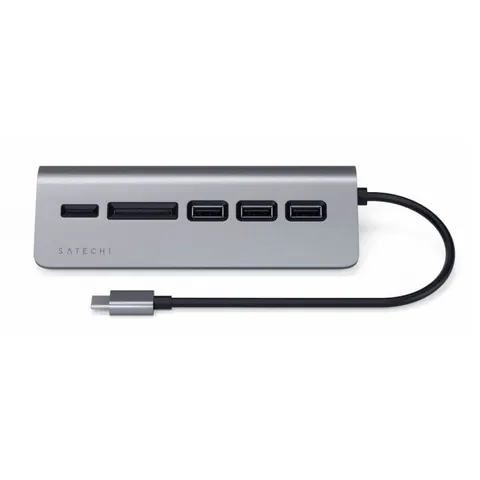 Satechi Type-C Aluminium USB Hub & Card Reader space gray – Grau – Bild 2