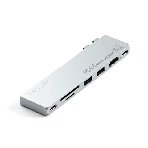 Satechi USB-C Pro Hub Slim Adapter Silver – Silber – Bild 4
