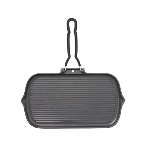 Invicta 37cm Rectangular Smooth Grill Pan - Black – image 2