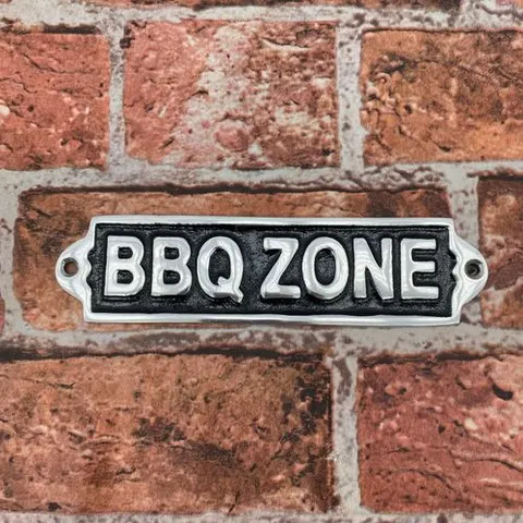 20CM Aluminium BBQ Zone Sign – image 2