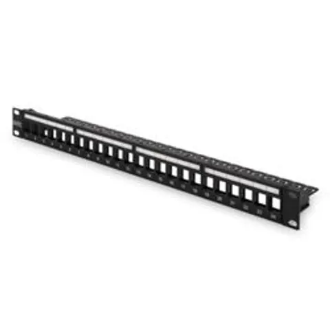 DIGITUS 19, Keystone Patch Panel, 24 Port, 1 HE, schwarz – Bild 4