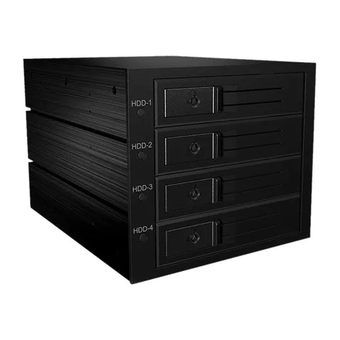 ICY BOX IB-564SAS-12G Disk-Array Schwarz – Bild 2
