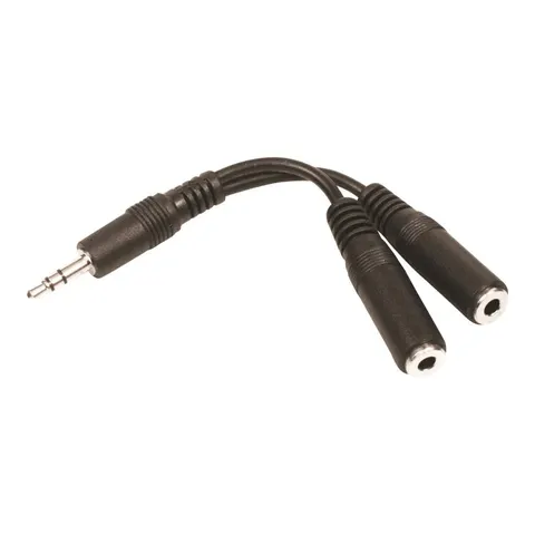 SANDBERG MiniJack Splitter 1 2 – Schwarz – Bild 3