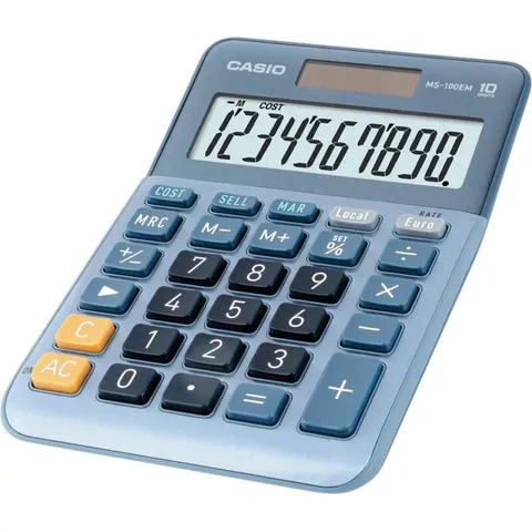 CASIO Tischrechner MS-100EM, 10-stellig, silber – Bild 3