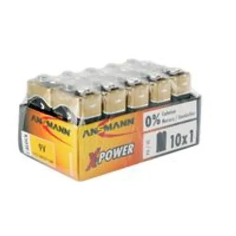 ANSMANN Alkaline Batterie , X-Power, ,9V E-Block, 10er Display – Bild 2