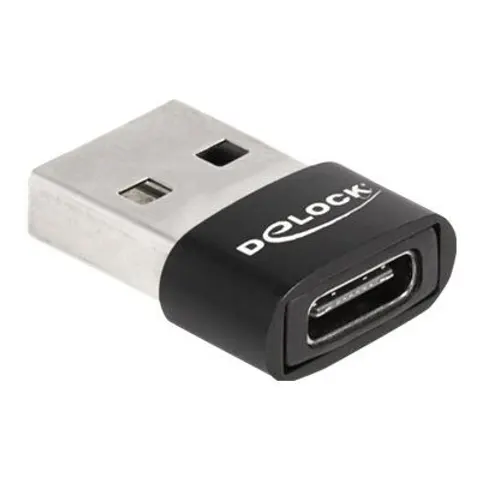 DELOCK USB 2.0 Adapter USB Typ-A St > USB Type-C Bu schwarz – Bild 3