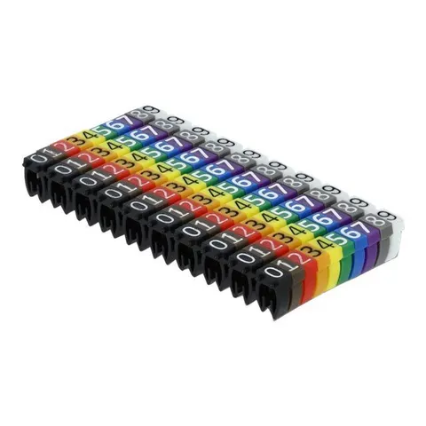 Delock Set Kabelmarker-Clips - Grau, Schwarz – Bild 2
