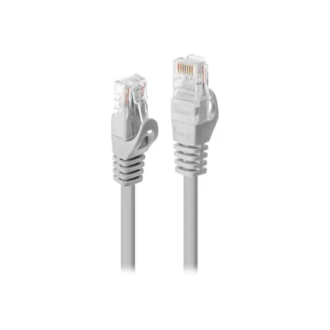 LINDY Patchkabel Cat6 U/UTP Basic grau 0.50m – Bild 2