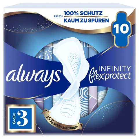 always Binde Infinity FlexProtect Night mit Flügeln 10 – Bild 2