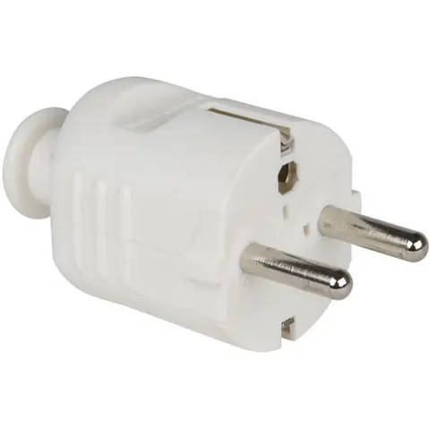 PCE Schutzkontaktstecker PP 2SL, weiß – Bild 2