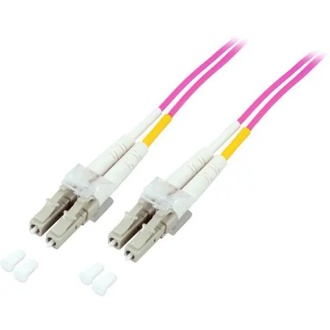 Duplex Patchkabel LC-LC OM4, 5m LSZH 2mm erikaviolett – Bild 2