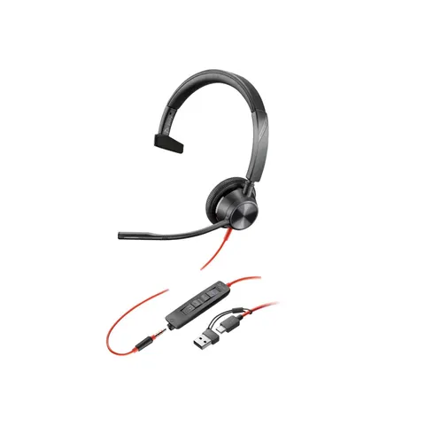 HP Poly BW 3315 -M USB-C HS+USB-C/A – Schwarz – Bild 3
