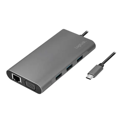 LogiLink USB 3.2 Multifunktionshub, 10-Port, USB-C, silber – Bild 3