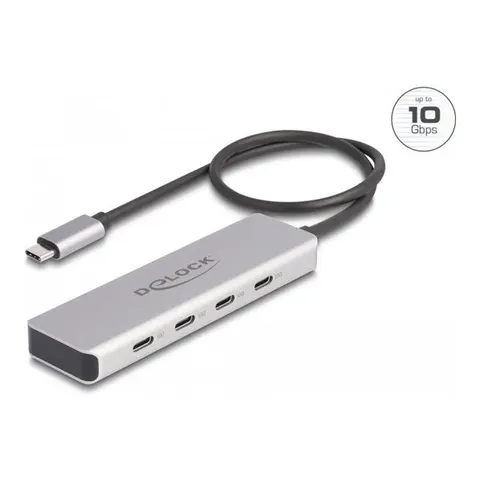 DELOCK USB 10 Gbps USB Type-C Hub mit 4x USB Type-C – Bild 2